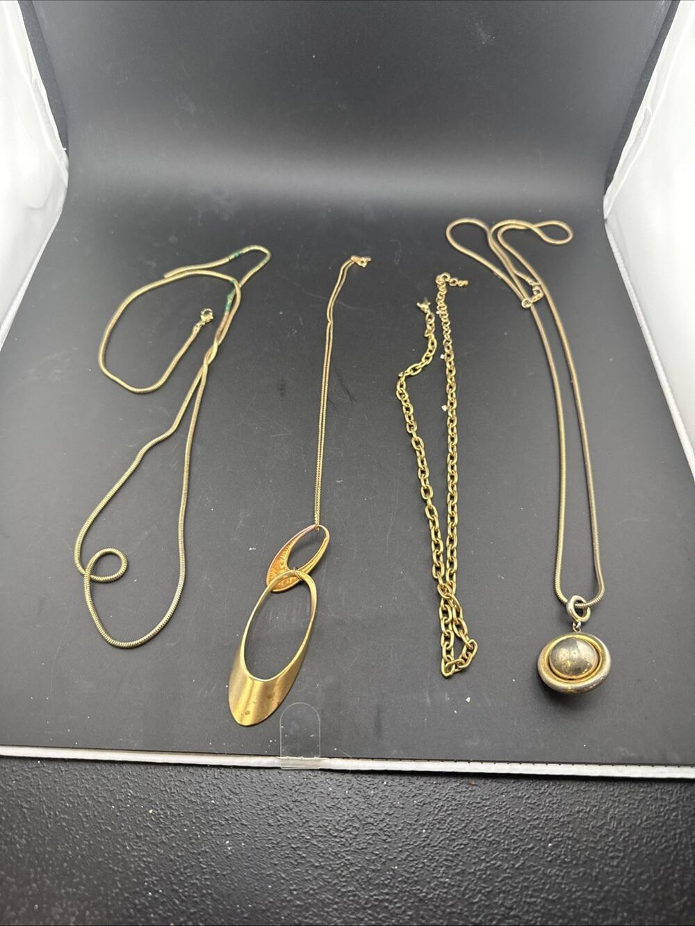 Lot of 4 Gold Tone Necklaces Unbranded